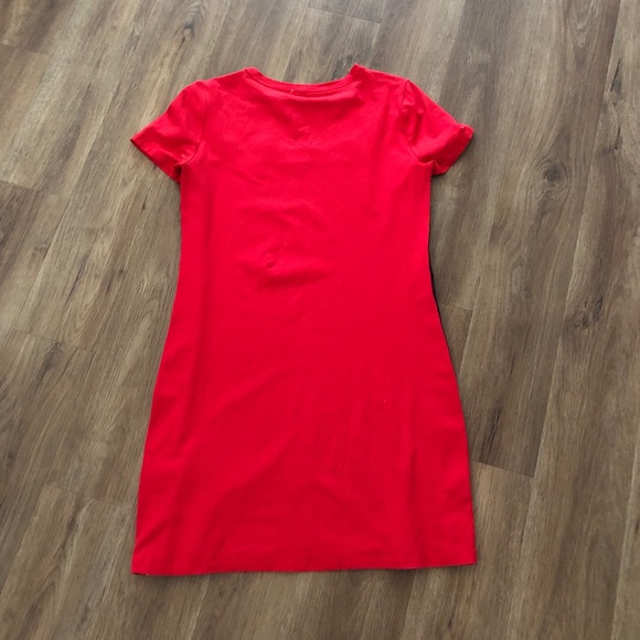 Tommy Hilfiger Womens T-Shirt Dress. Red - Picture 3 of 14